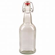 MHB KZ-YU8X-J5FY 500ml (16 oz.) Clear Flip-cap Bottles, 12 Pack