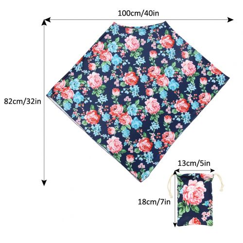  MHJY Cotton Nursing Cover Breastfeeding Cover Scarf, Baby Infant Car Seat Canopy, Stroller, Carseat Covers, Stretchy Breathable Multi-Use Nursing Scarf,Baby Shower Gift for Boy and