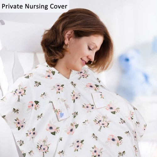  MHJY Carseat Canopy Cover Nursing Cover Breathable Baby Car Cotton Canopy | Infant Car Seat Canopy Nursing Scarf Carseat Cover Boy Girl Baby Shower Gift for Breastfeeding Moms