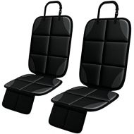 Car Seat Protector, MHO+All 2 Pack Auto Car Seat Protectors for Child Baby Car Seats - Large CarSeat Sit Savers Mat with Waterproof 600D Fabric & 2 Storage Pockets, Crash Test Appr