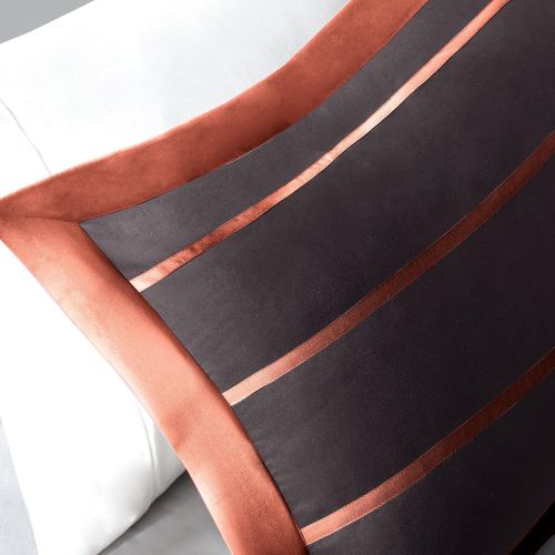  [아마존베스트]Mi-Zone Ashton Twin/Twin XL Kids Bedding Sets for Boys - Orange, Grey, Stripes  3 Pieces Boy Comforter Set  Ultra Soft Microfiber Kid Childrens Bedroom Comforters