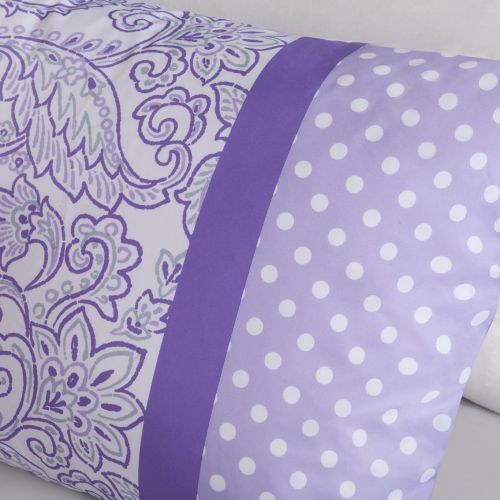  [아마존베스트]Mi-Zone Riley Comforter Set Twin/Twin XL Size - Purple, Floral  3 Piece Bed Sets  Ultra Soft Microfiber Teen Bedding for Girls Bedroom