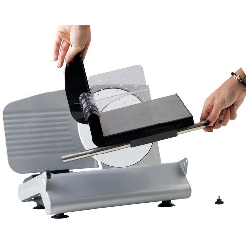  MIA Mia SM 2796N Folder KWM Metal Slicer, Robust Metal Casing (Utility Knife with Serrated Edge and Smooth Meat Knife