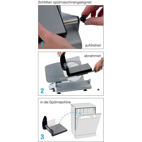  MIA Mia SM 2796N Folder KWM Metal Slicer, Robust Metal Casing (Utility Knife with Serrated Edge and Smooth Meat Knife