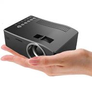 MIAO@LONG Mini Projector Smart LED HD Multimedia Video with 1808P Compatible Video Display Projector with SmartphoneHDMISupported Black,B