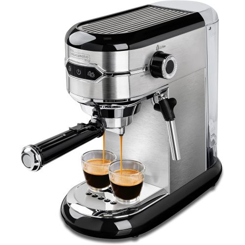  MICHELANGELO 15 Bar Espresso Machine with Milk Frother, Expresso Coffee Machines, Stainless Steel Espresso Maker for Cappuccino and Latte, Small Coffee Maker with Frother - Compact