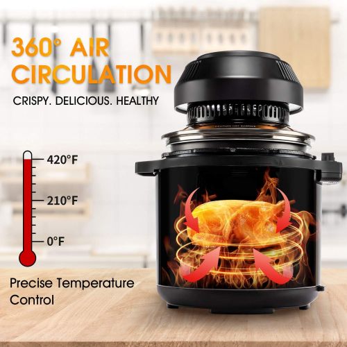  [아마존베스트]MICHELANGELO Air Fryer Lid for Pressure Cooker 6 Quart & 8 Quart, 8 In 1 Air Fryer Lid for Pressure Cooker, Turn Your Electric Pressure Cooker into Air Fryer, 8 Presets and 95% Les