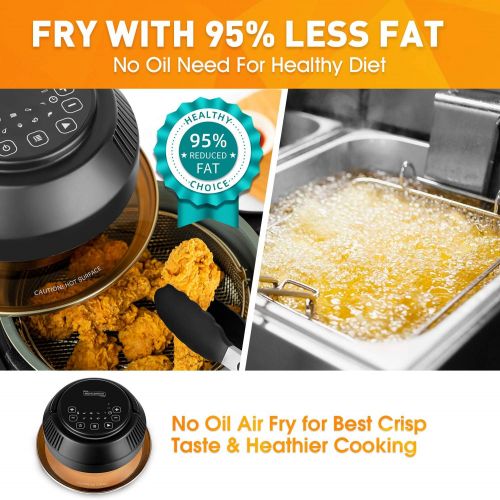  [아마존베스트]MICHELANGELO Air Fryer Lid for Pressure Cooker 6 Quart & 8 Quart, 8 In 1 Air Fryer Lid for Pressure Cooker, Turn Your Electric Pressure Cooker into Air Fryer, 8 Presets and 95% Les