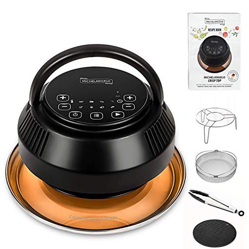  [아마존베스트]MICHELANGELO Air Fryer Lid for Pressure Cooker 6 Quart & 8 Quart, 8 In 1 Air Fryer Lid for Pressure Cooker, Turn Your Electric Pressure Cooker into Air Fryer, 8 Presets and 95% Les