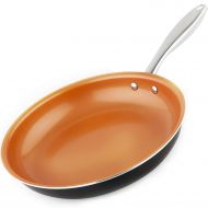 [아마존베스트]MICHELANGELO Copper Frying Pan Nonstick, 11 Inch Frying Pan with Ultra Nonstick Titanium Coating, Nonstick Copper Skillet 11 Inch, Copper Pan, Ceramic Frying Pan Nonstick - 11 Inch