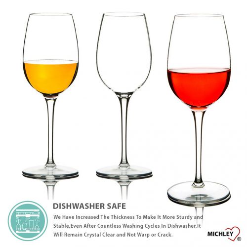  [아마존 핫딜] [아마존핫딜]MICHLEY Unbreakable Red Wine Glasses, 100% Tritan Plastic Shatterproof Wine Goblets, BPA-free, Dishwasher-safe 12.5 oz, Set of 6