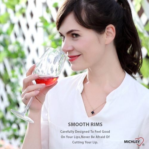  [아마존 핫딜] [아마존핫딜]MICHLEY Unbreakable Red Wine Glasses, 100% Tritan Plastic Shatterproof Wine Goblets, BPA-free, Dishwasher-safe 12.5 oz, Set of 6