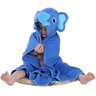 [아마존 핫딜] MICHLEY Animal Face Hooded Baby Towel Cotton Bathrobe for Boys Girls 0-6 Year Blue