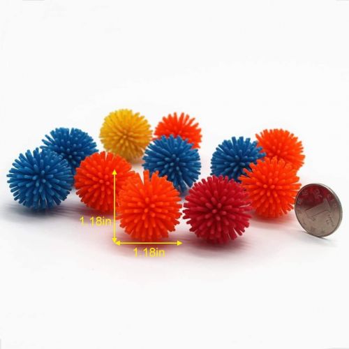  MICHLEY 36pcs Mini Vinyl Multicolor Porcupine Balls, 1.18 in