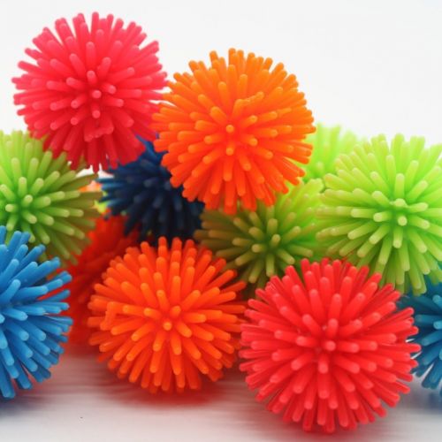  MICHLEY 36pcs Mini Vinyl Multicolor Porcupine Balls, 1.18 in