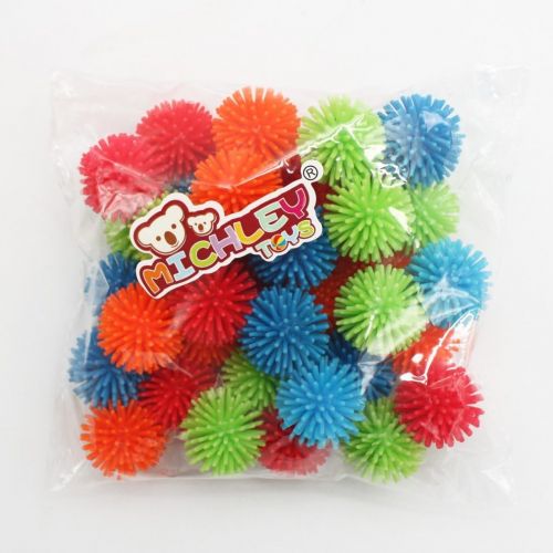  MICHLEY 36pcs Mini Vinyl Multicolor Porcupine Balls, 1.18 in