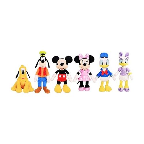  Disney Junior Mickey Mouse Small Plushie Goofy Stuffed Animal, Officially Licensed Kids Toys for Ages 2 Up by Just Play