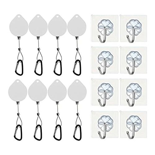  8 Packs White for HTC VIVEVIVE Pro NEW Retractable Cable Management NEW Version System for HTC VIVE Virtual Reality Headset- MIDWEC Adhesive Drill Free