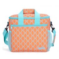 MIER 24 Can Large Capacity Soft Cooler Tote Insulated Lunch Bag Outdoor Picnic Bag, Orange