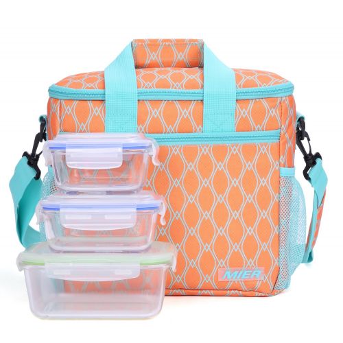  MIER 24 Can Large Capacity Soft Cooler Tote Insulated Lunch Bag Outdoor Picnic Bag, Orange