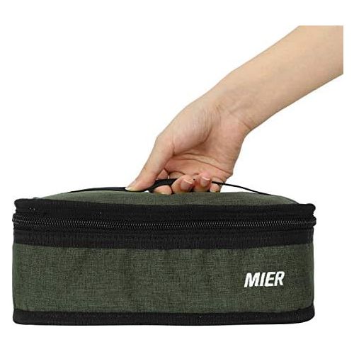  [아마존베스트]MIER Portable Thermal Insulated Cooler Bag Mini Lunch Bag for Kids, Army Green