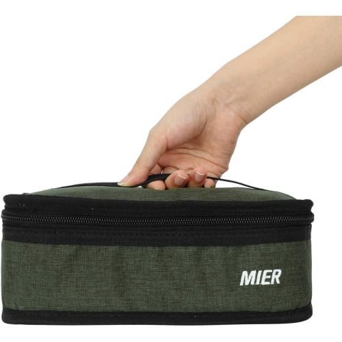  [아마존베스트]MIER Portable Thermal Insulated Cooler Bag Mini Lunch Bag for Kids, Army Green