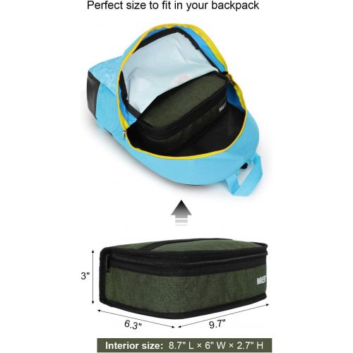  [아마존베스트]MIER Portable Thermal Insulated Cooler Bag Mini Lunch Bag for Kids, Army Green