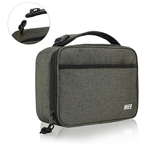  [아마존베스트]MIER Kids Insulated Lunch Box Bag Small Cooler Lunch Bag for Boys, Girls, Can Clip onto Backpack, Tote, Strollers, ArmyGreen