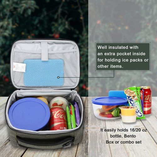  [아마존베스트]MIER Kids Insulated Lunch Box Bag Small Cooler Lunch Bag for Boys, Girls, Can Clip onto Backpack, Tote, Strollers, ArmyGreen