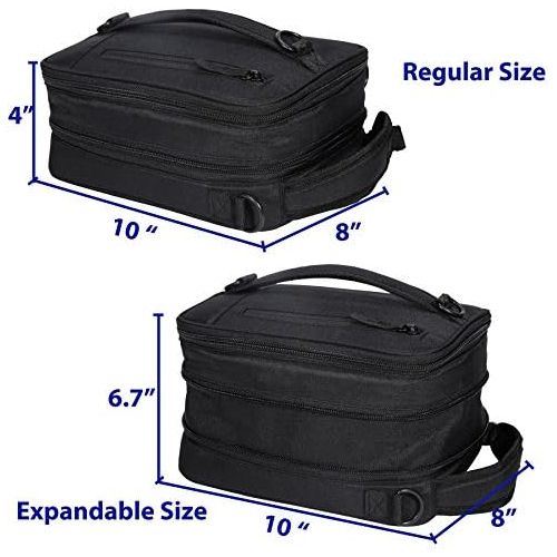  [아마존베스트]MIER Insulated Lunch Box Bag Expandable Lunch Pack for Men, Women, Black