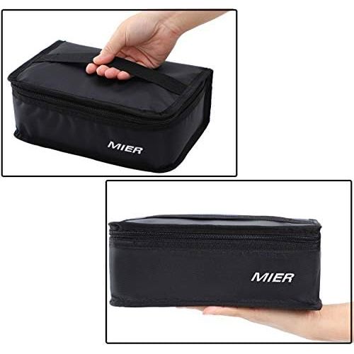  [아마존베스트]MIER Portable Thermal Insulated Cooler Bag Mini Lunch Bag for Kids, Black