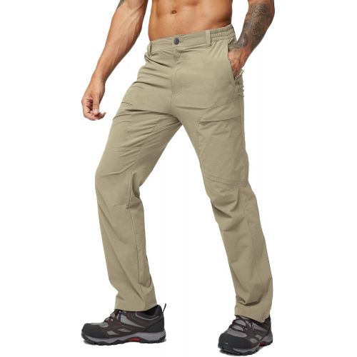  MIER Mens Outdoor Hiking Pants Stretch Ripstop Nylon Travel Pants Lightweight, Quick Dry, Water Resistance