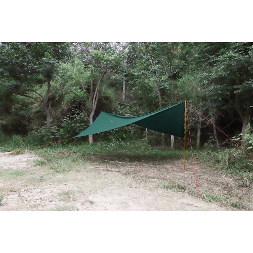  MIER Outdoor Ultralight Waterproof Tent Tarp Windproof Hammock Rain Fly SilNylon Ripstop Backpacking Camping Shelter, 6 Stakes and 8 Ropes Included