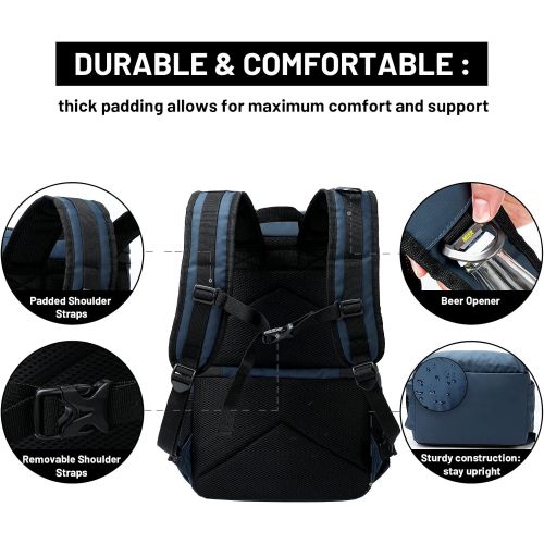  MIER Backpack Cooler Insulated Waterproof Cooler Backpack Leakproof Lightweight Back Pack with Cooler Compartment Soft Cooler for Men Women to Work Beach Camping Hiking Picnics, 24
