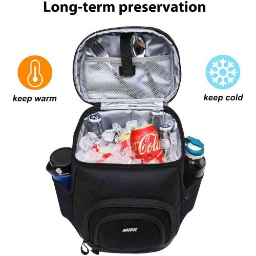  MIER Small Cooler Backpack Insulated Leakproof Lunch Box Backpack for Men Women to Beach, Picnic, Travel, Hiking, Camping, Work, 20 Cans