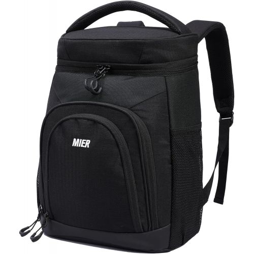  MIER Small Cooler Backpack Insulated Leakproof Lunch Box Backpack for Men Women to Beach, Picnic, Travel, Hiking, Camping, Work, 20 Cans