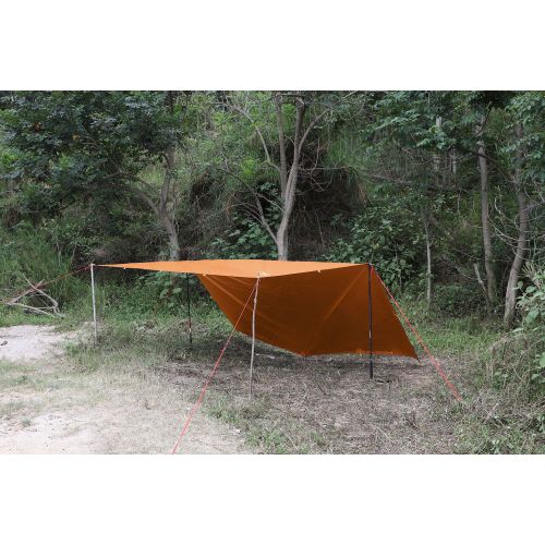  MIER Outdoor Ultralight Waterproof Tent Tarp Windproof Hammock Rain Fly SilNylon Ripstop Backpacking Camping Shelter, 6 Stakes and 8 Ropes Included