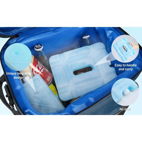  MIER Ice Packs for Lunch Bags Cooler Ice Block Reusable Blue Freezer Pack Icepack for Lunch Box Coolers, Long Lasting