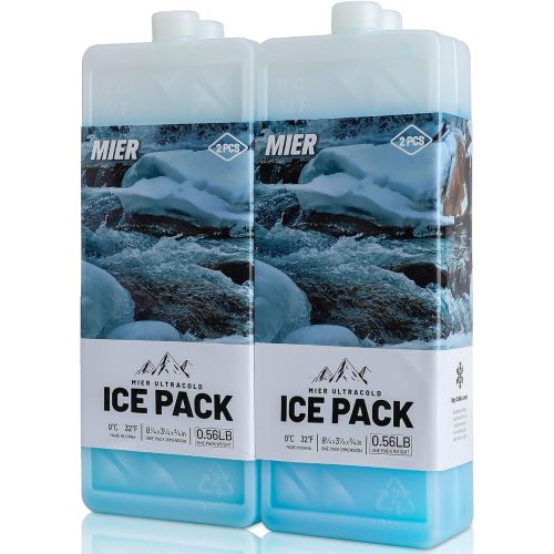  MIER Ice Packs for Lunch Bags Long Lasting Freezer Pack Reusable Cool Icepack for Lunch Box Bag Cooler Backpack Cold for Kids Adults School Work Beach Picnic Camping Travel