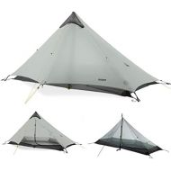 MIER Lanshan Ultralight Tent 3-Season Backpacking Tent for 1-Person or 2-Person Camping, Trekking, Kayaking, Climbing, Hiking