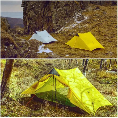  MIER Ultralight Tent 3-Season Backpacking Tent for 1-Person or 2-Person Camping, Trekking, Kayaking, Climbing, Hiking, (exclude Trekking Pole)