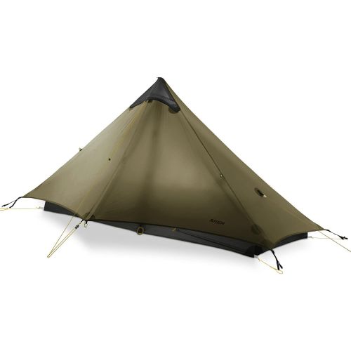  MIER Lanshan Ultralight Tent 3-Season Backpacking Tent for 1-Person or 2-Person Camping, Trekking, Kayaking, Climbing, Hiking (Alpenstock is NOT Included)