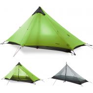 MIER Lanshan Ultralight Tent 3-Season Backpacking Tent for 1-Person or 2-Person Camping, Trekking, Kayaking, Climbing, Hiking (Alpenstock is NOT Included)
