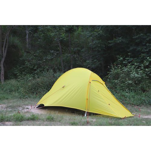  MIER Lightweight 1-Person Tent Easy Setup Outdoor Backpacking Tent, Footprint Included, Waterproof, 3 Season & 4 Season