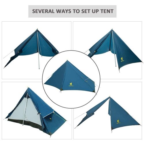  MIER GEERTOP 1 Person Backpacking Tent 4 Season Single Outdoor Lightweight Waterproof Camping Tent for Mountaineering Hiking Travel