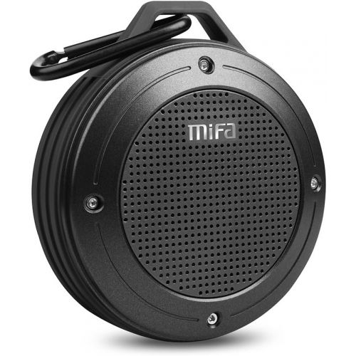  Bluetooth Speaker, MIFA F10 Portable Speaker with Enhanced 3D Stereo Bass Sound, IP56 Dustproof Waterproof, 10-Hour Playtime, Built-in Mic, Micro SD Card Slot, USB Audio Input: Spo