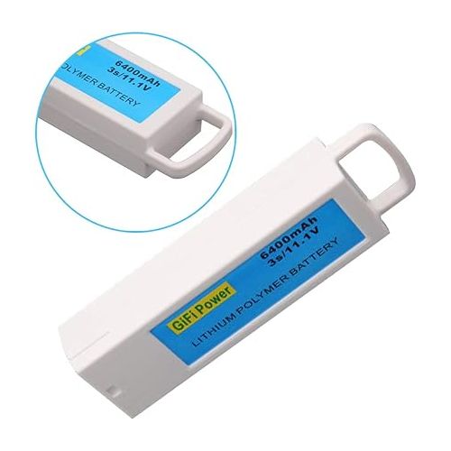  MIFXIN 2 Pack 6400mAh Replacement Battery 11.1V 3S LiPo Battery Compatible with Yuneec Q500, Q500+, Q500+PRO, Q500 4K Typhoon FPV Drone RC Quadcopter Part