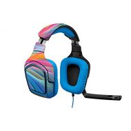 MightySkins Skin Compatible with Logitech G430 Gaming Headset - Rainbow Waves Protective, Durable, and Unique Vinyl Decal wrap Cover Easy to Apply, Remove, and Change Styles Made i