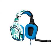 MightySkins Skin Compatible with Logitech G430 Gaming Headset - Teal Splatter Protective, Durable, and Unique Vinyl Decal wrap Cover Easy to Apply, Remove, and Change Styles Made i
