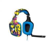 MightySkins Skin Compatible with Logitech G430 Gaming Headset - Peace Smile Protective, Durable, and Unique Vinyl Decal wrap Cover Easy to Apply, Remove, and Change Styles Made in